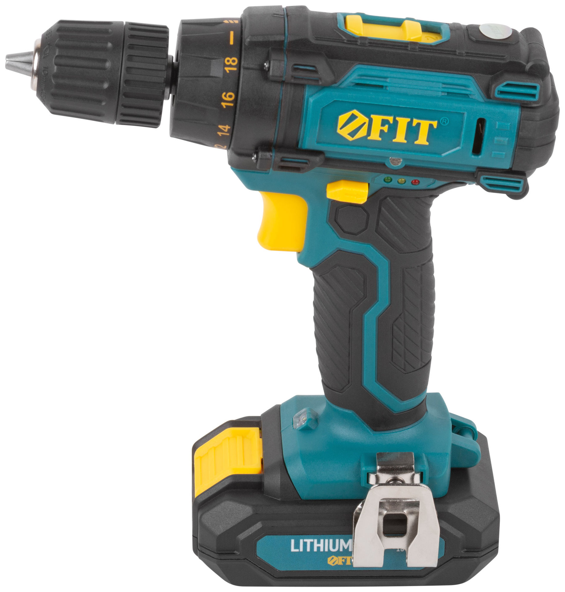 Дрель-Шуруповерт акк. 18 В; 0-450/1550 об/мин; 29 Нм; 2 (Li-Ion) 1,3 Ач; 1,5 ч.; рез. накл.; кейс (80199)