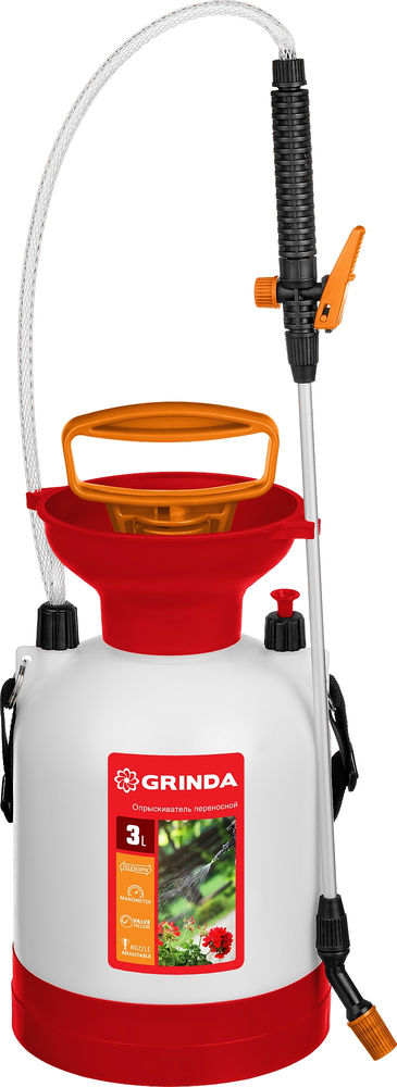Переносной опрыскиватель TS-3, 3 л, широкая горловина, устойчивое днище GRINDA 8-425113_z02