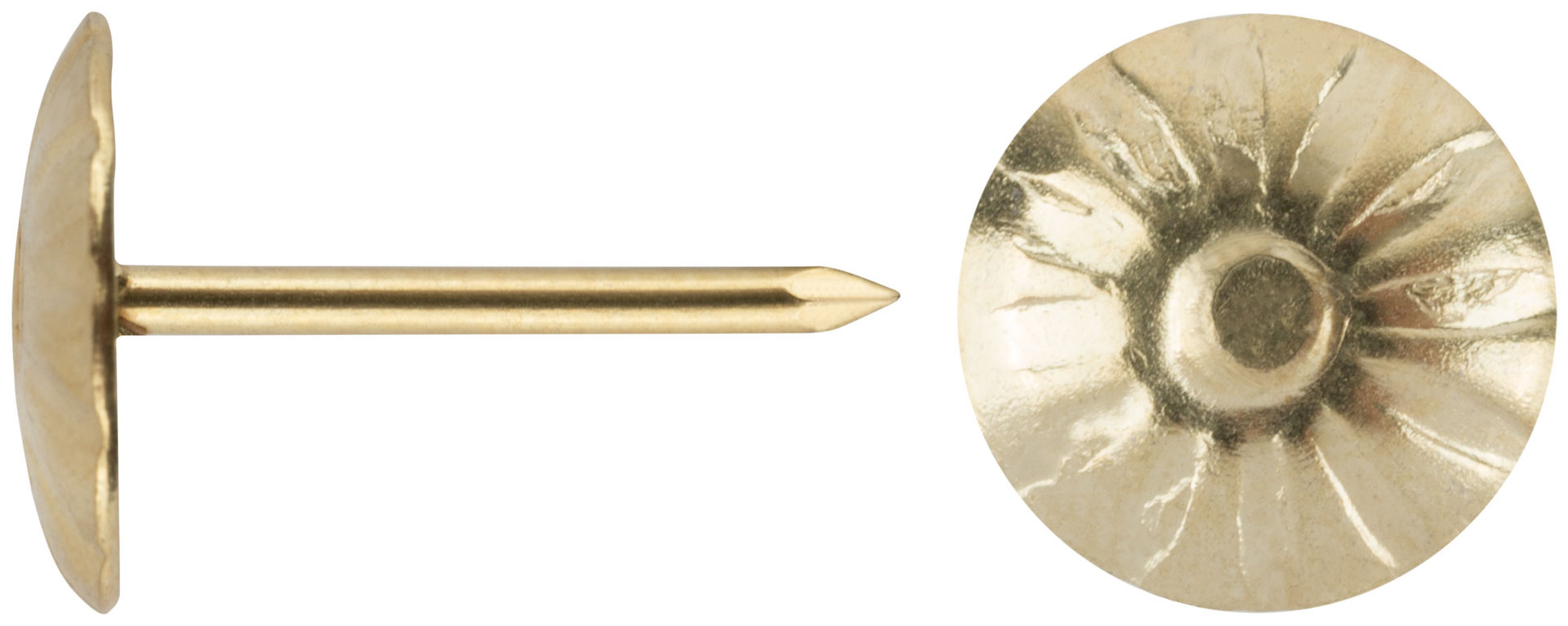 Гвозди мебельные латунированные 10,5 мм, головка цветок (фасовка 23 шт) (31112-2)