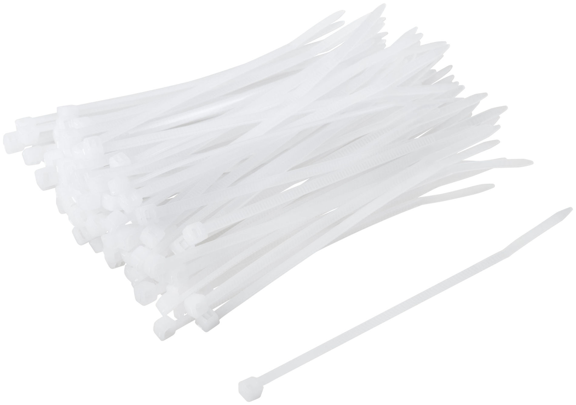 Хомуты нейлоновые для проводов, белые 100 шт., 2,5х100 мм (60242М)