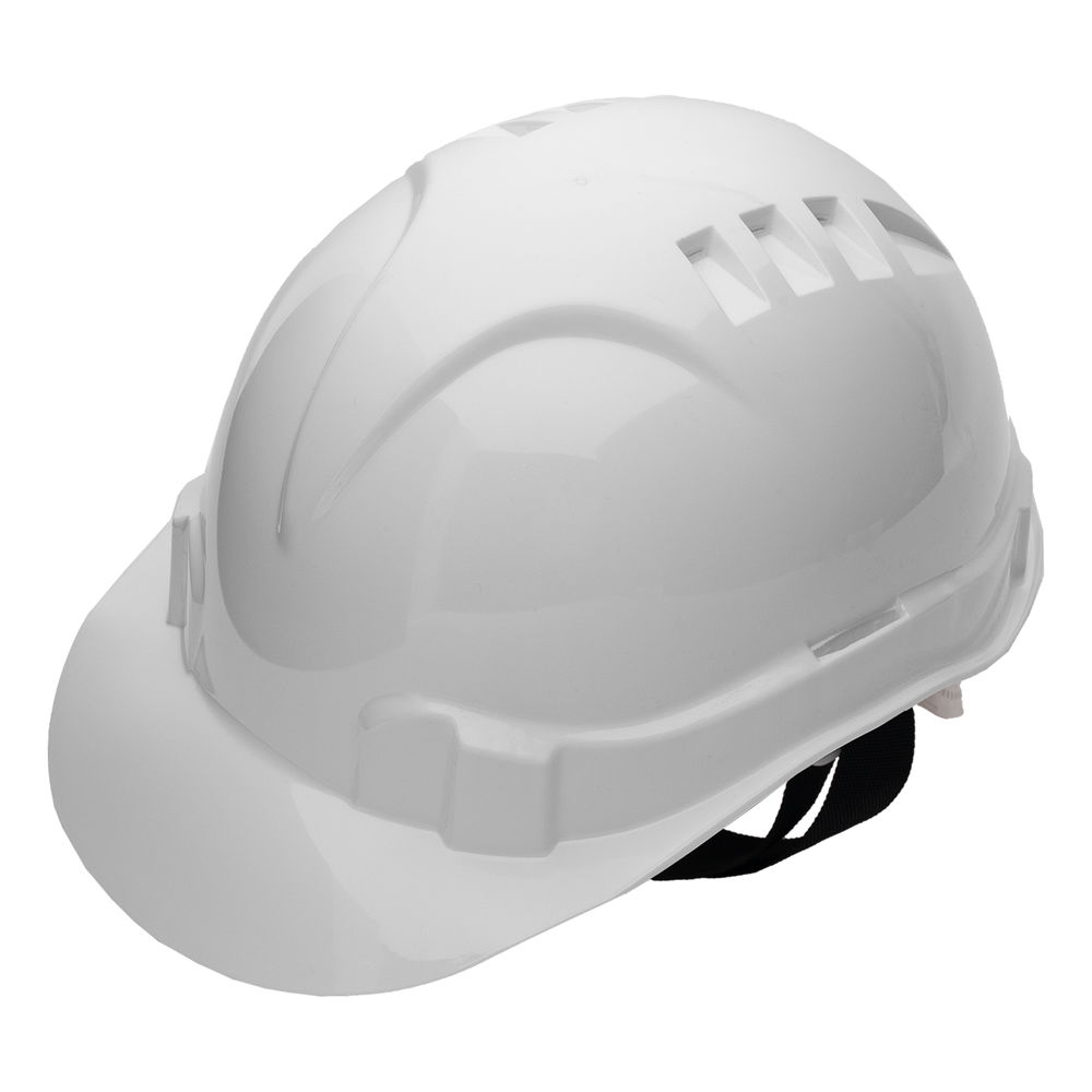 Каска защитная из ударопрочной пластмассы, белая Сибртех (89114)