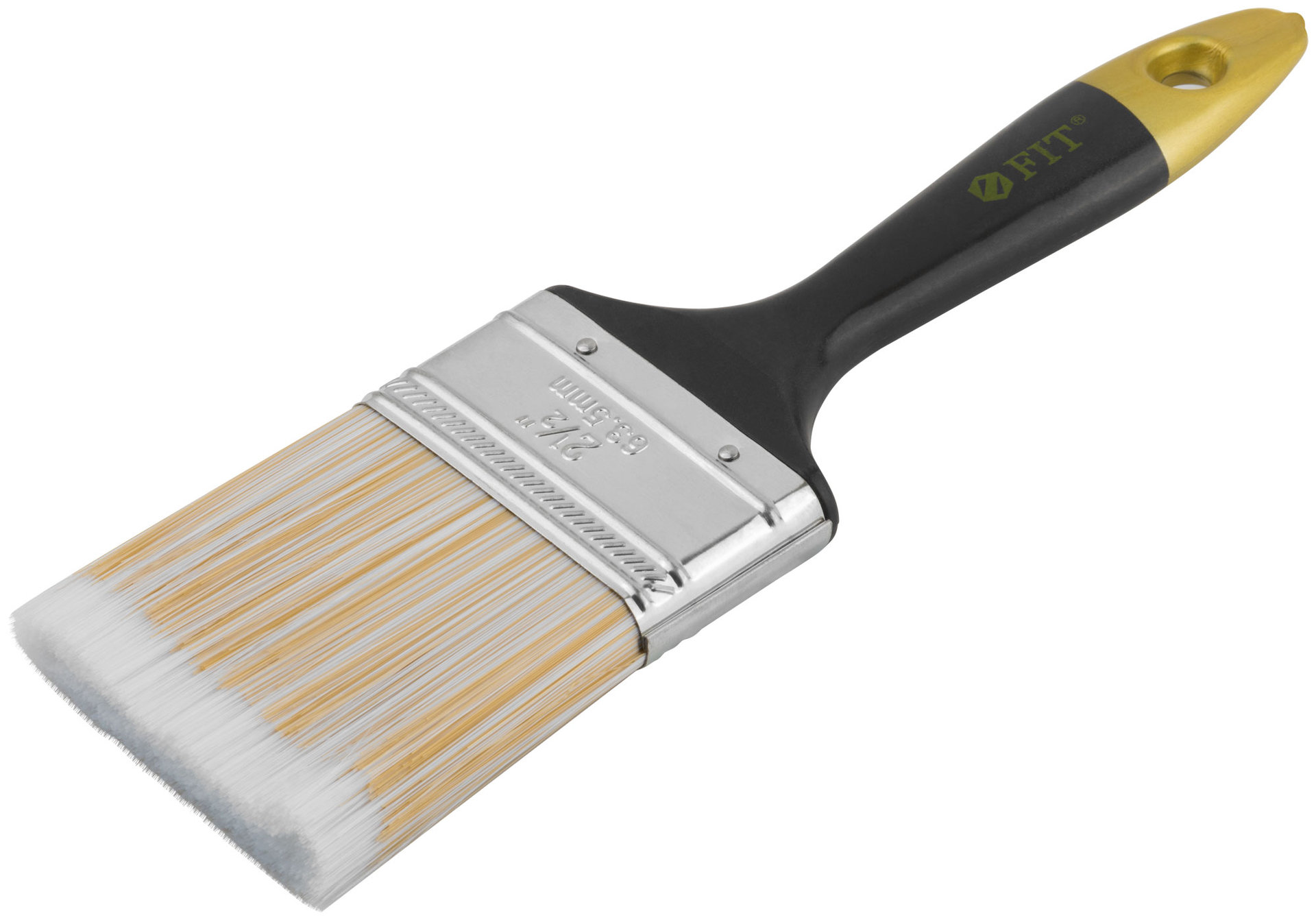 Кисть флейцевая Лайн, искусственная щетина, пластиковая ручка 2,5  (63 мм) (01176)