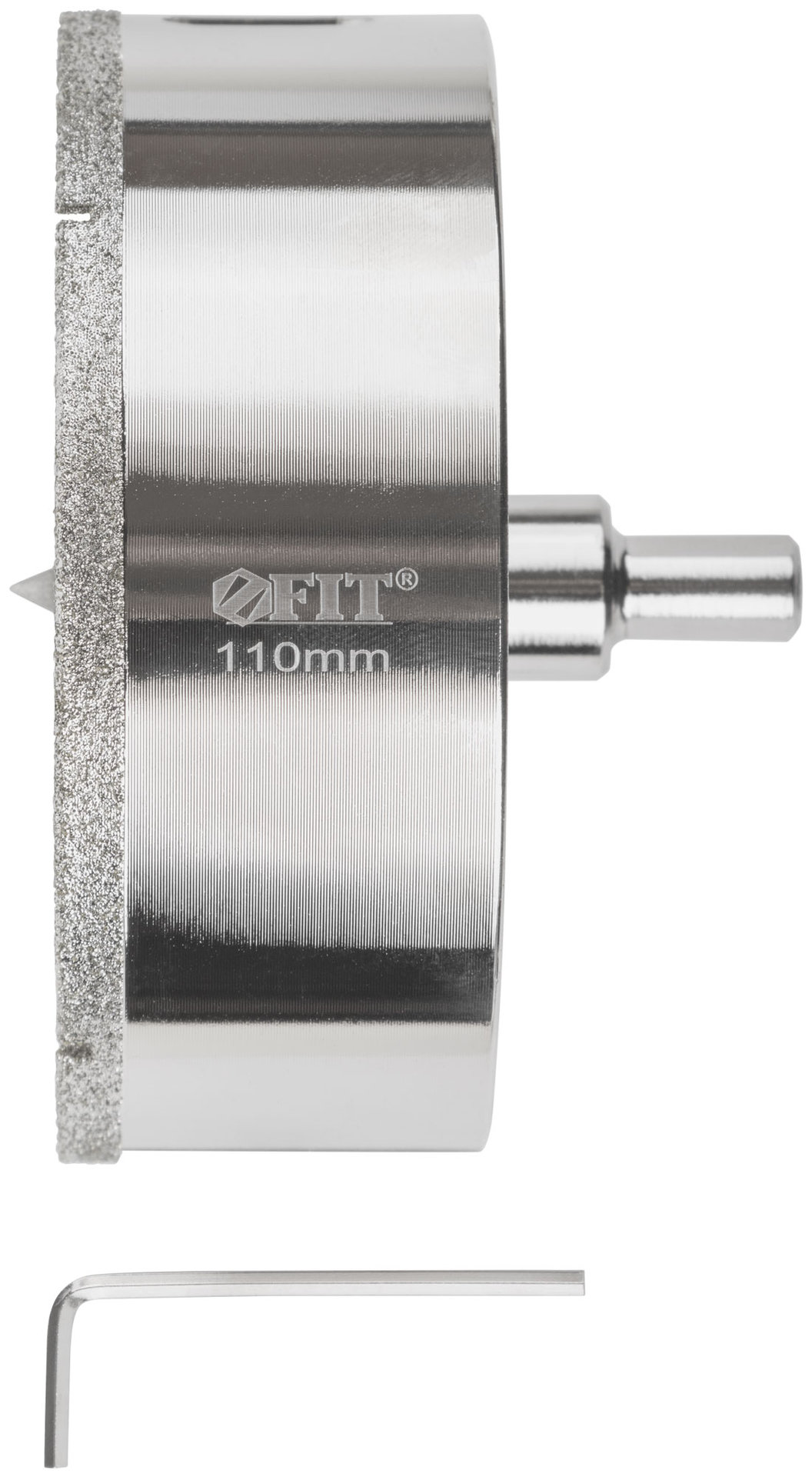 Коронка кольцевая по керамограниту, камню и кафелю алмазная с центровочным сверлом 110х70 мм (16231)