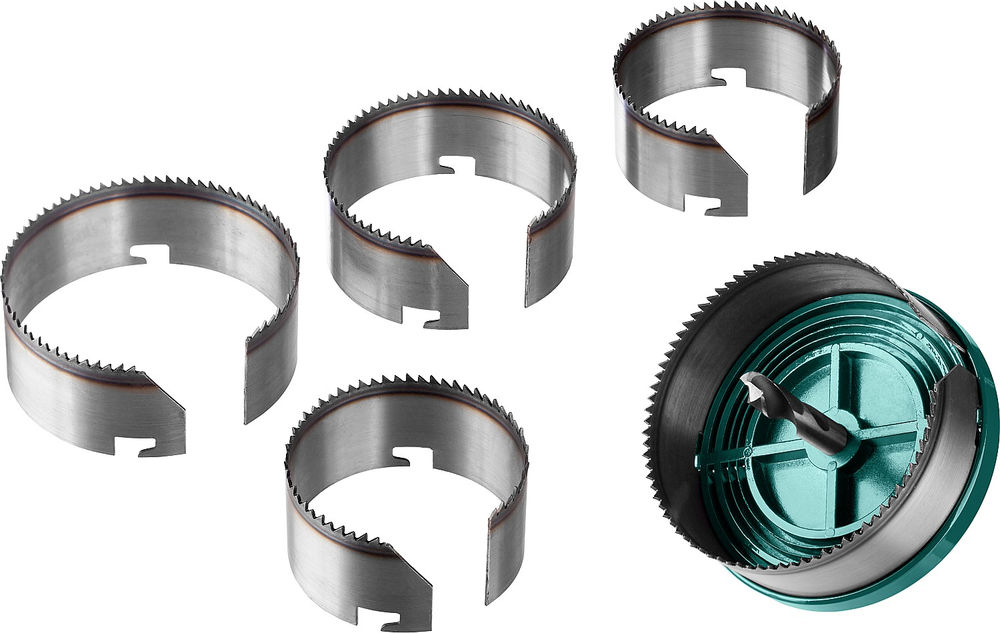Наборная кольцевая пила по дереву, 5 шт, (68–74–80–90–100 x 32 мм) KRAFTOOL 29584-H5-32