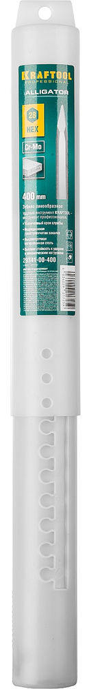Пикообразное зубило ALLIGATOR, 400 мм, HEX 28 KRAFTOOL 29341-00-400