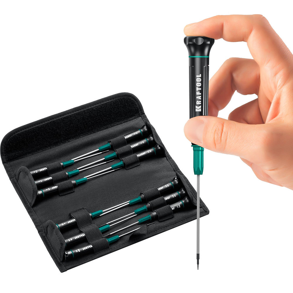Набор отверток Precision-12, 12 предм., для точных работ KRAFTOOL 25689