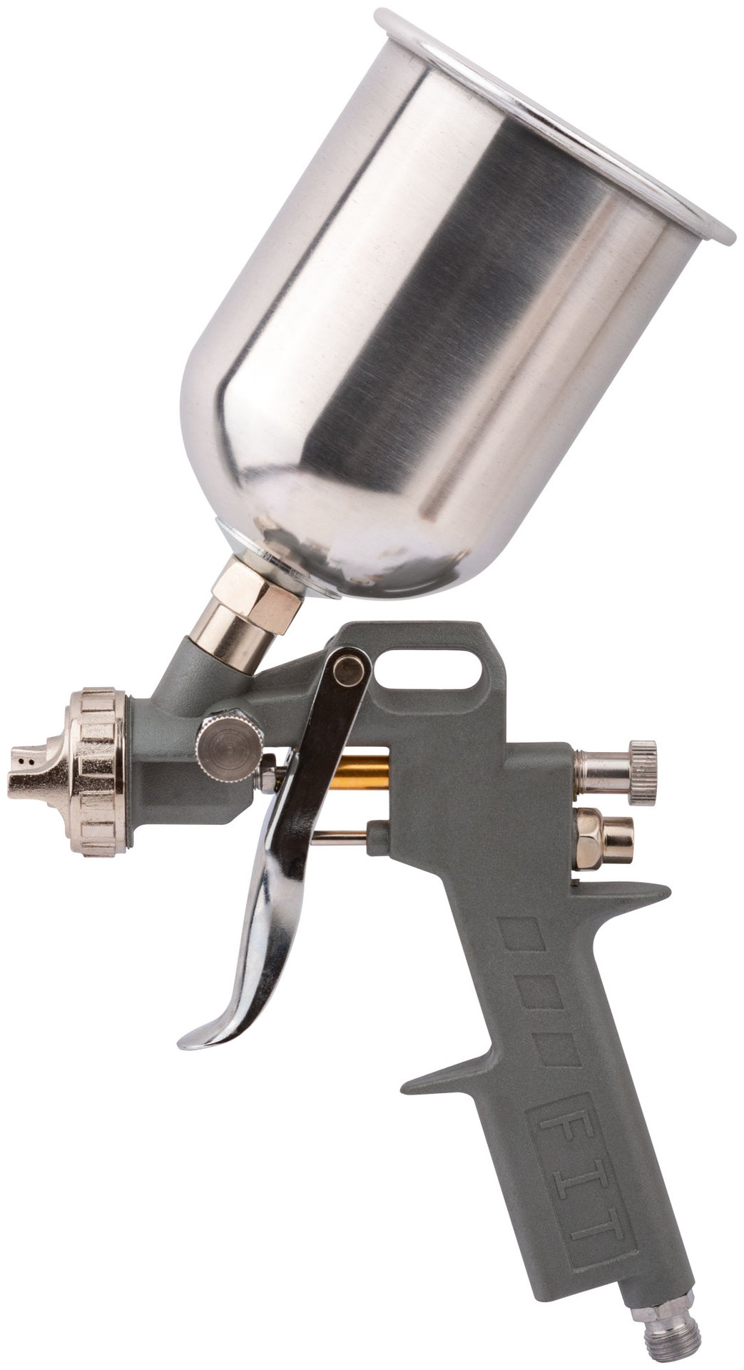 Краскопульт пневматический, алюминиевый верхний бачок 600 мл, 1.5 мм (81003)