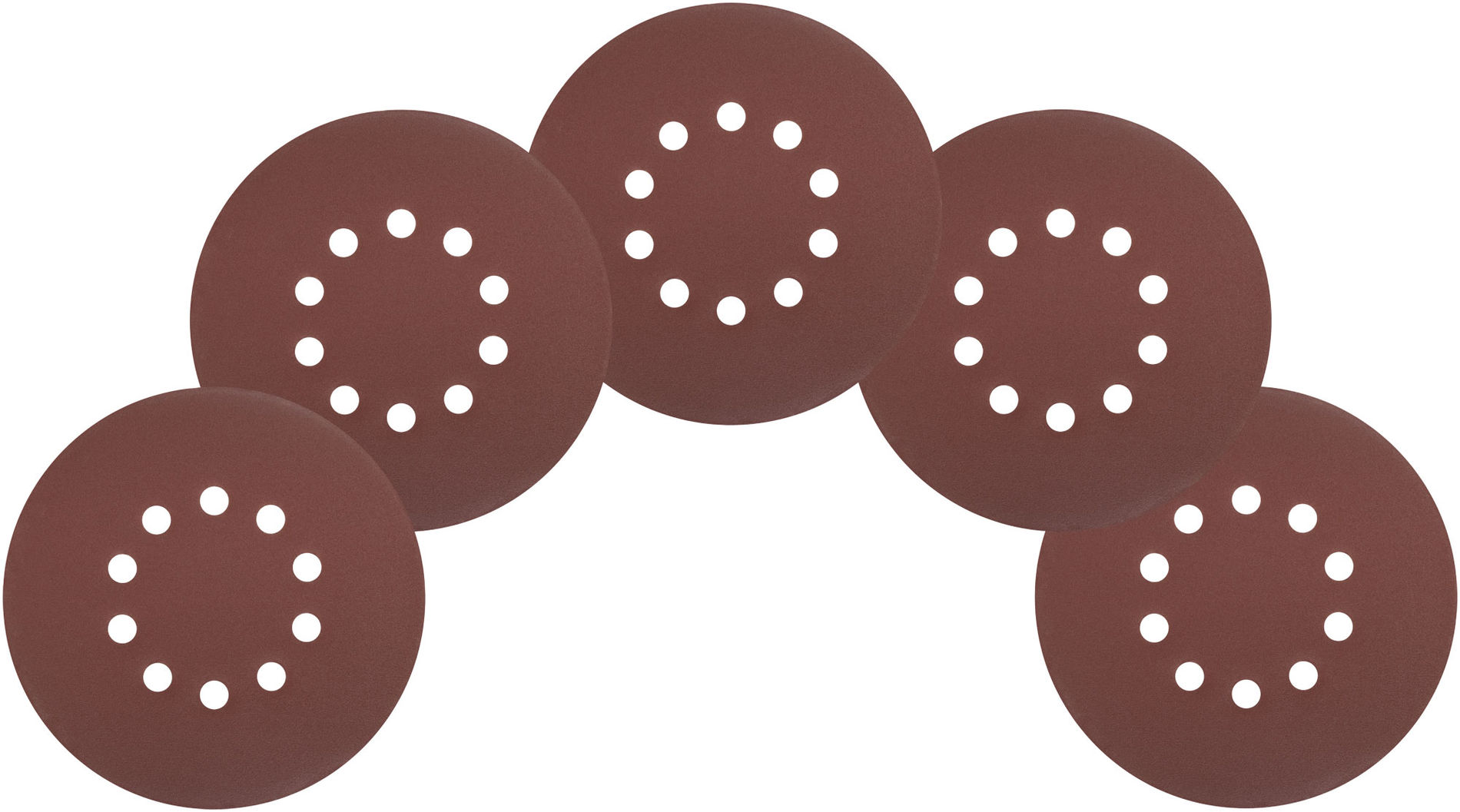 Круги шлифовальные с отверстиями (липучка), алюминий-оксидные, 225 мм, 5 шт. Р 180 (39898)