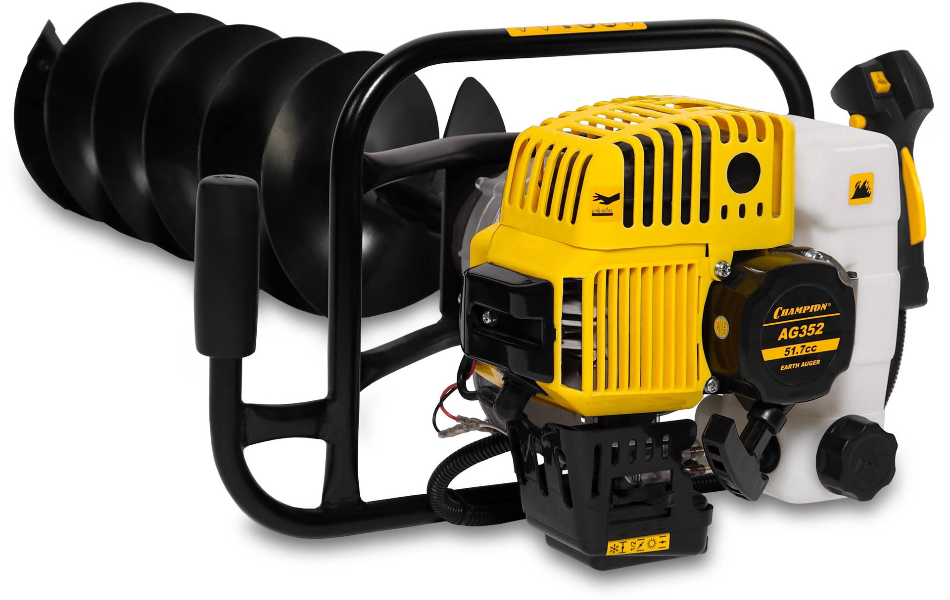 Мотобур 1,4кВт 51,7см? 9,4кг без шнека CHAMPION AG352