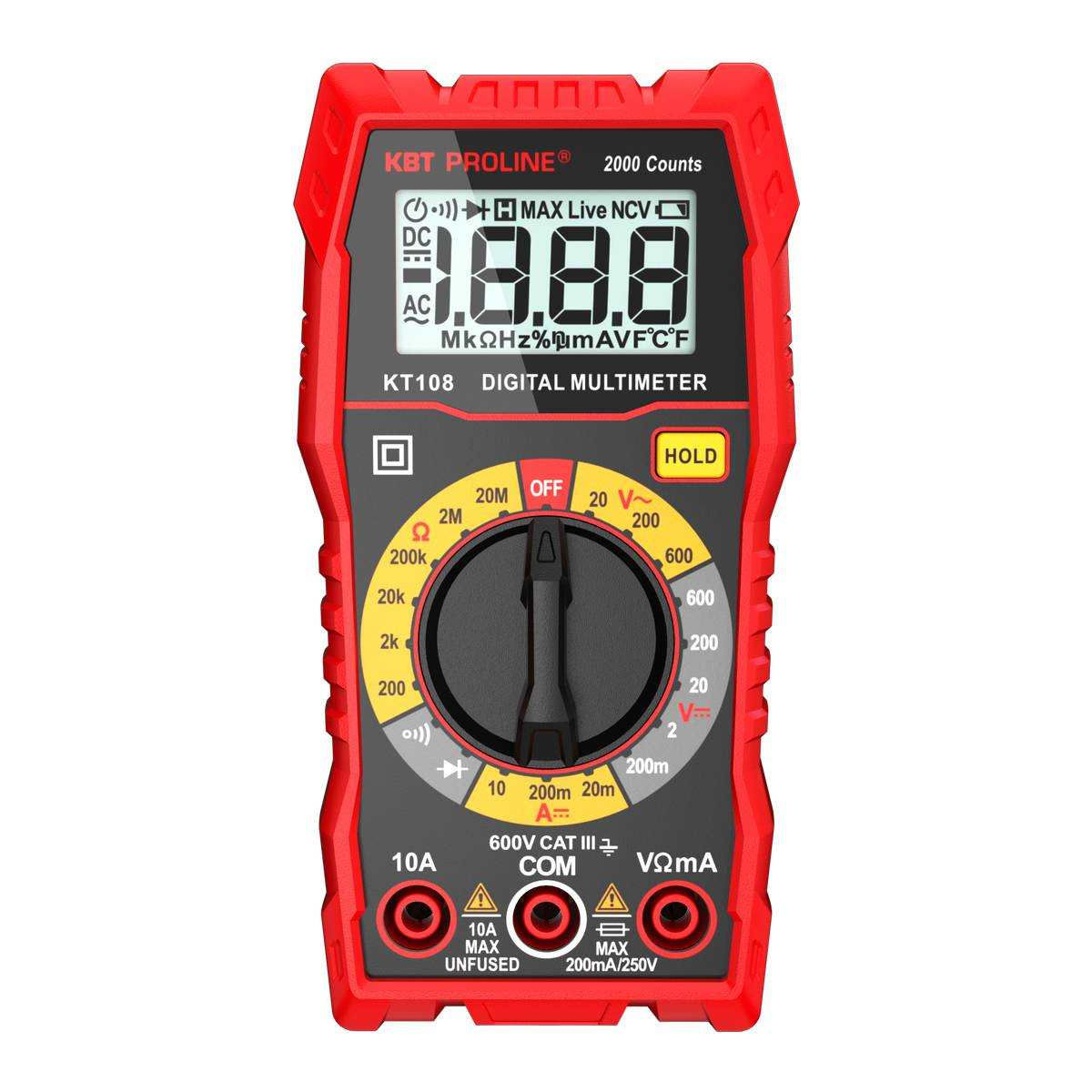 Мультиметр цифровой KT 108 серия PROLINE (КВТ) (86324)