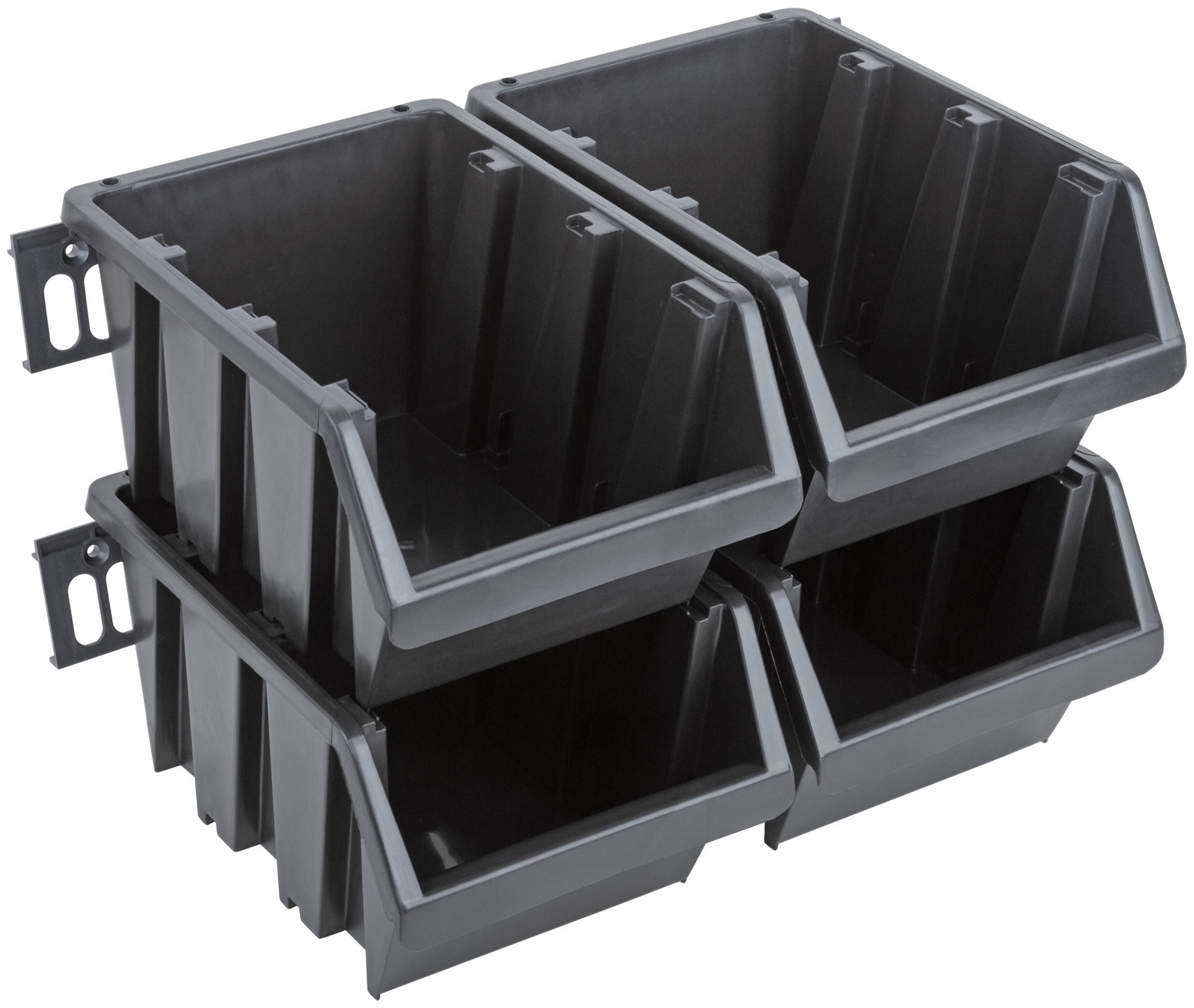 Набор Лотков для крепежа (12 шт. лотков 225х125х125 мм + 6 шт. планок), черные