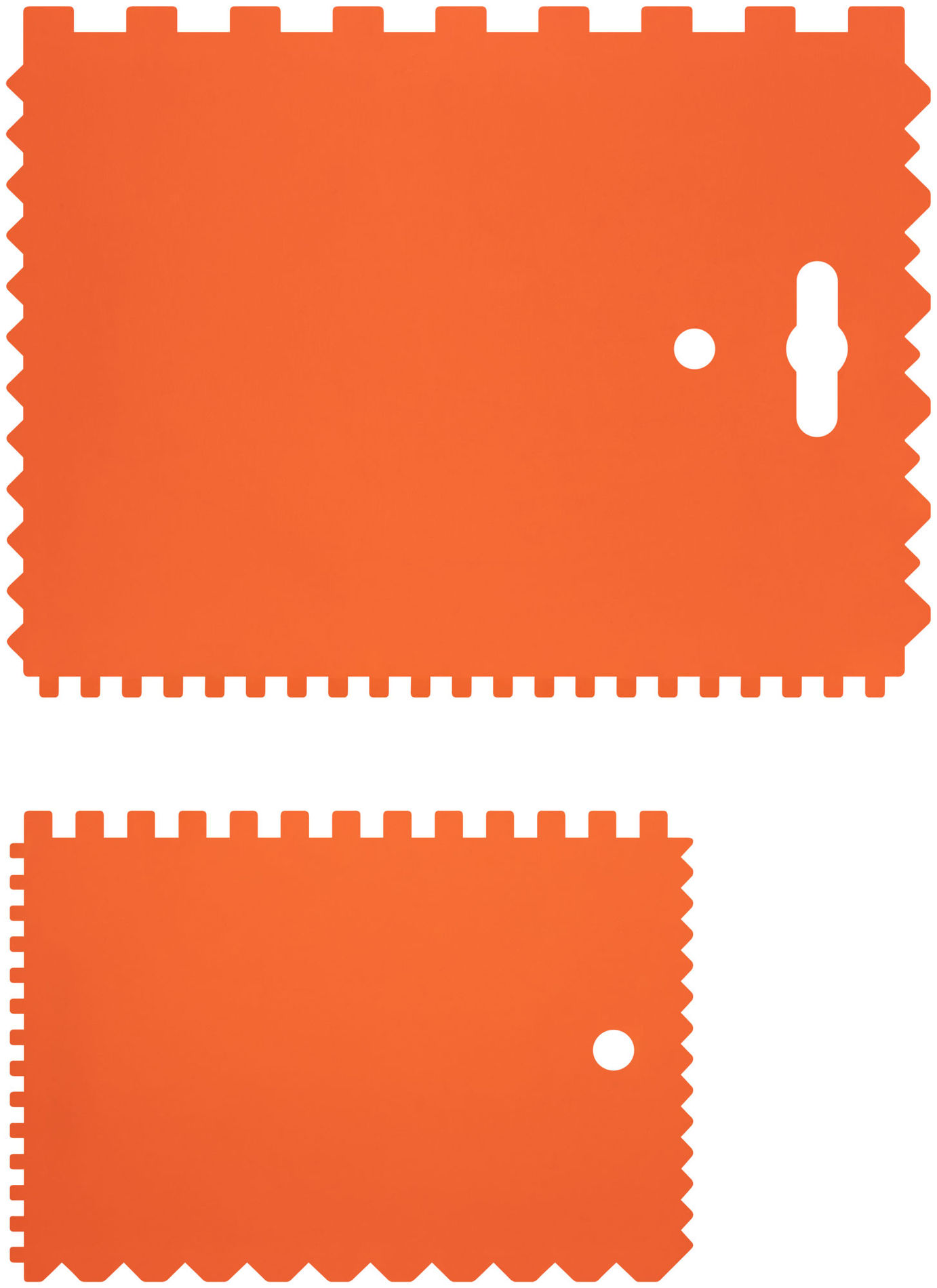 Набор пластиковых зубчатых шпателей, 2 шт: 175x130 мм, 130x90 мм (30-2400)