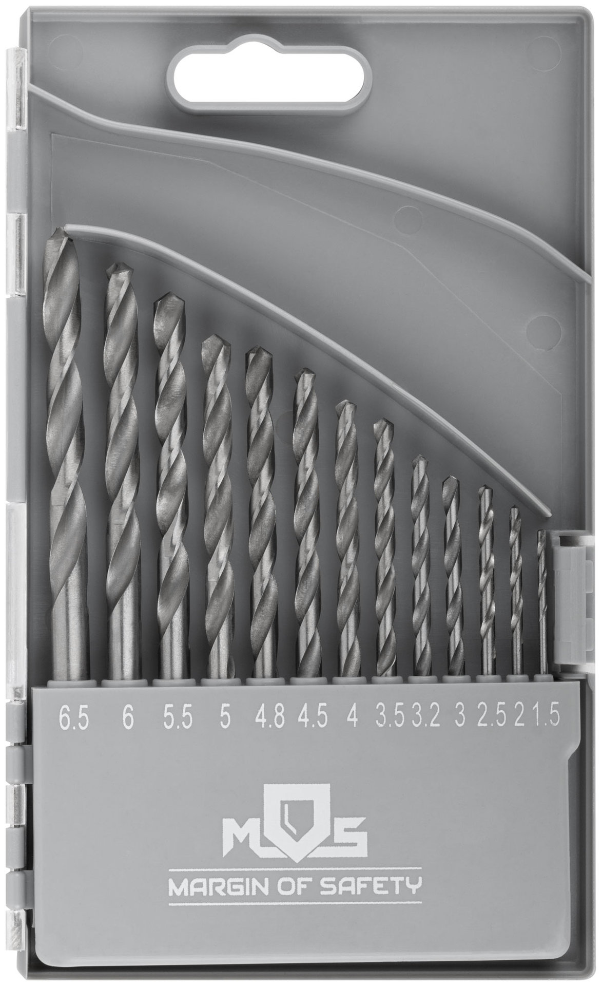 Набор сверл по металлу HSS, угол заточки 118°, пласт. кейс, 13 шт. (1.5-2.0-2.5-3-3.2-3.5-4-4.5-4.8-5-5.5-6-6.5мм) (35602М)