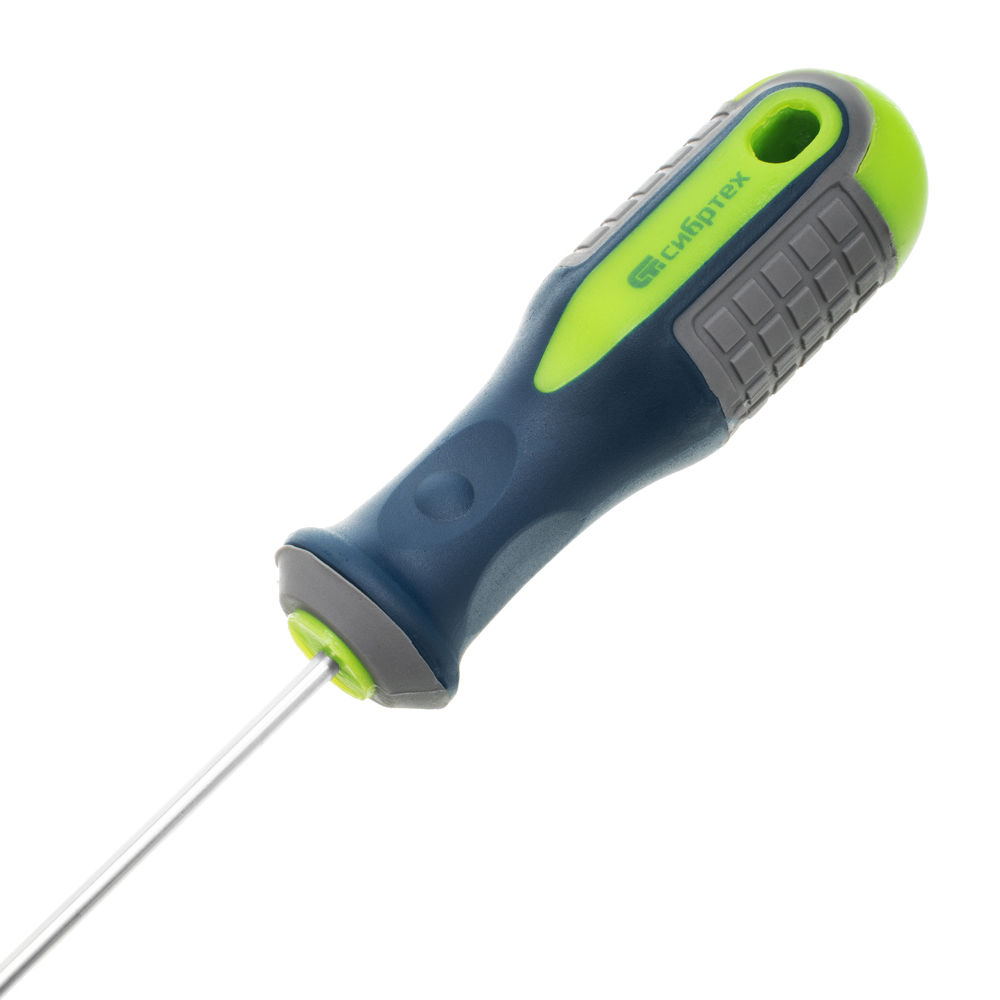 Отвертка, SL3 х 80 мм, CrV, трехкомпонентная рукоятка Сибртех