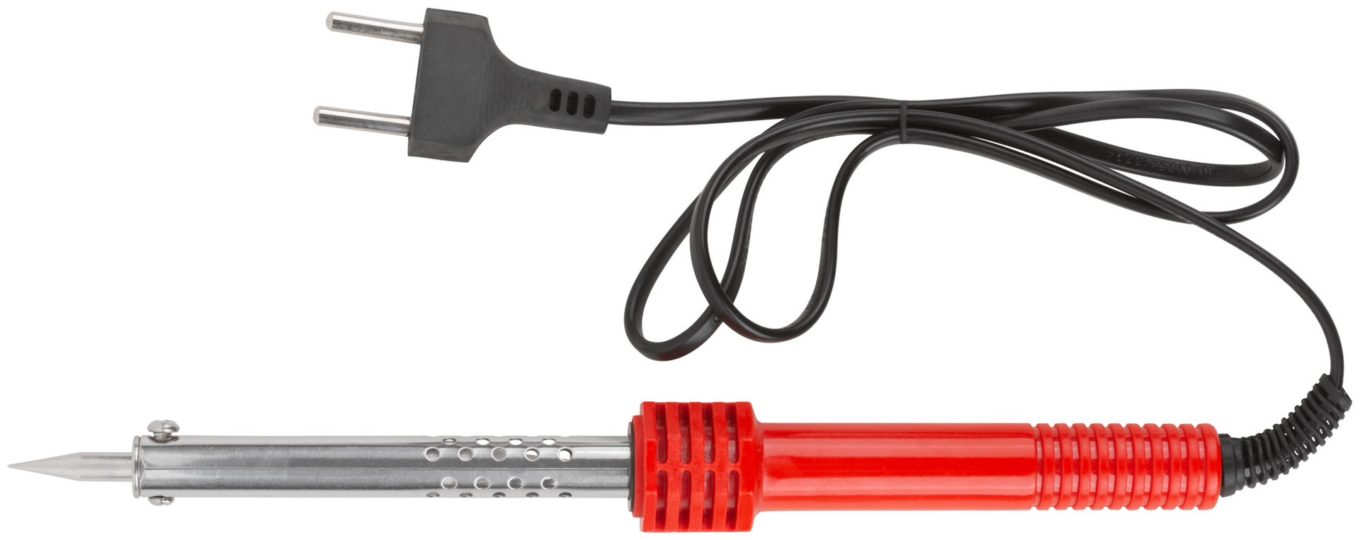 Паяльник 220 В, пластиковая ручка, конусное латунное жало, 55 Вт (60479)