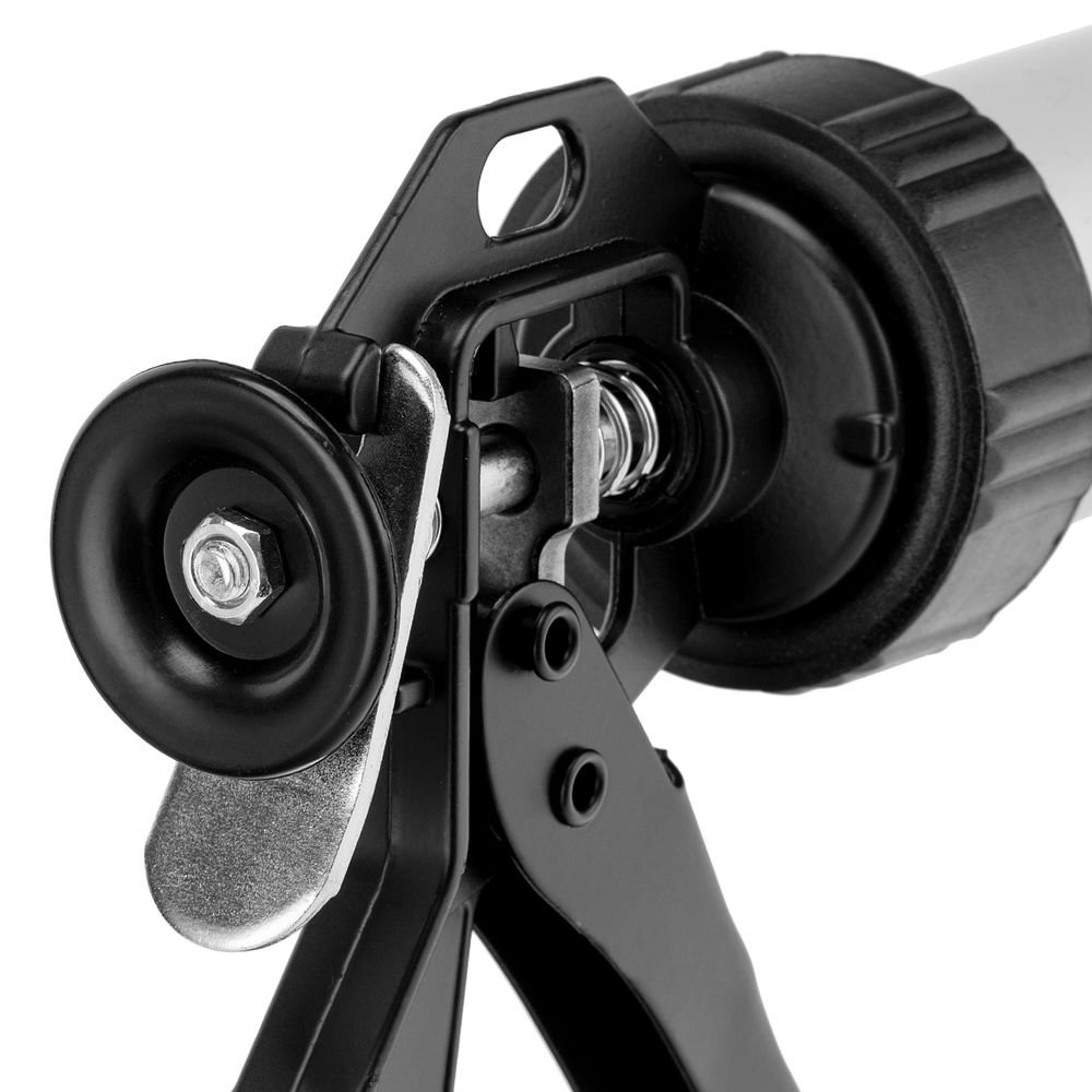 Пистолет для герметика, 750 мл, закрытый, алюминиевый корпус, круглый шток 8 мм Sparta (886485)