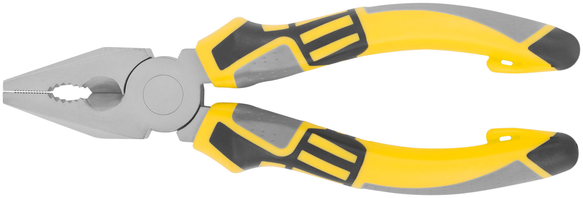 Плоскогубцы комбинированные Смарт, трехцветные прорезиненные ручки, никелевое покрытие 160 мм (50663)