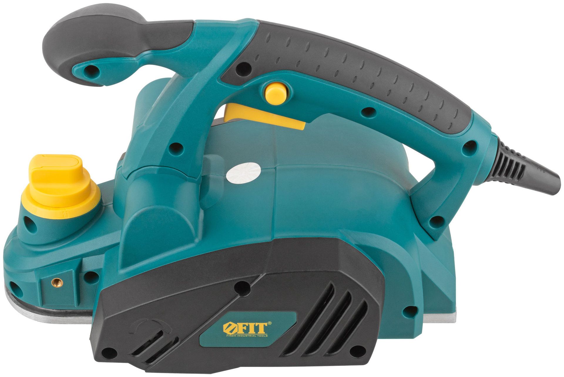 Рубанок 900 Вт; 16000 об/мин; 82 мм; 0-3,0 мм; паз 0-16 мм; 3 кг; прав. выброс; ал.опора; рез. накл.; коробка (80498)