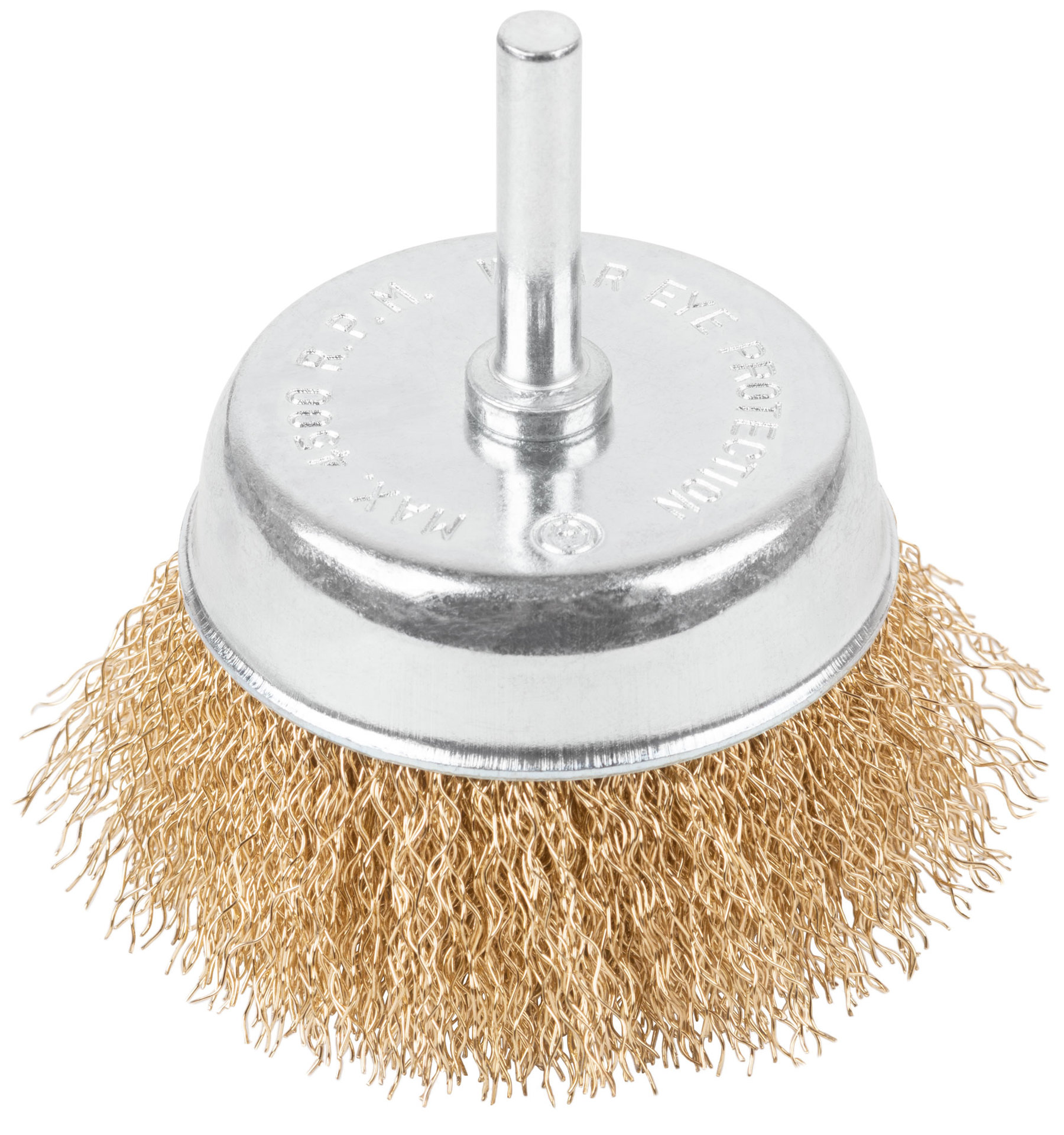 Щетка для дрели, тип Чашка, латун. витая проволока 0,3 мм, 75 мм, блистер, CUTOP Profi (82-912)