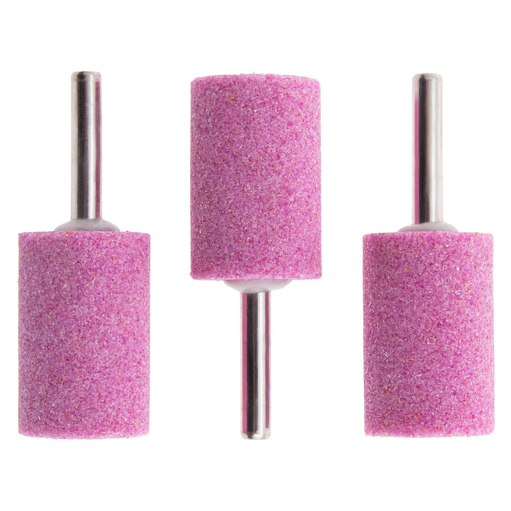 Шарошка абразивная, цилиндр удлиненный, 25 x 38 x 6 мм, F46, 3 шт Matrix (76006)