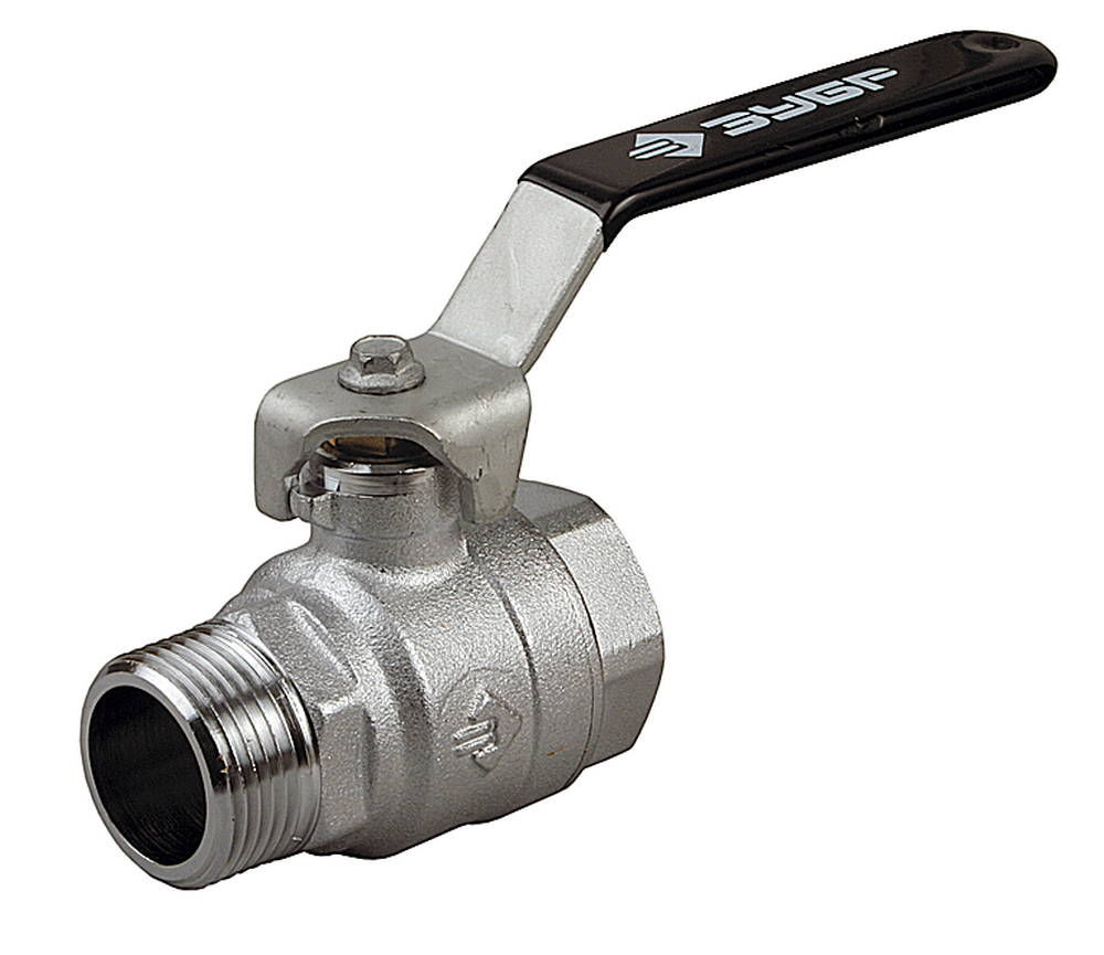 Шаровой кран d 1, ручка-рычаг ЗУБР 4-51321-C-1