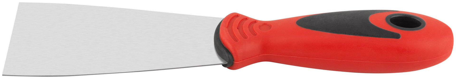 Шпатель, нерж.сталь, прорезиненная ручка 60 мм (06712)