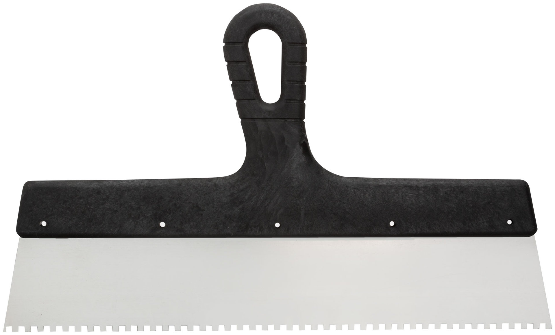 Шпатель зубчатый, 4х4 мм, нержавеющая сталь, пластиковая ручка, 350 мм (30-2355)