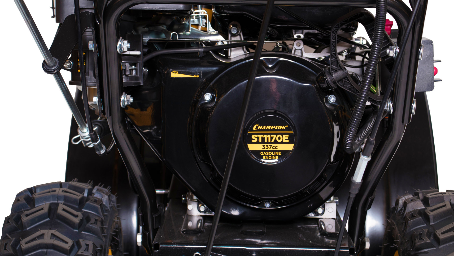 Снегоотбрасыватель CHAMPION ST1170E ( PRO, 11лс70см 6F/2R колеса6,5л 121кг эл.стартер, фара,обогрев (ST1170E)