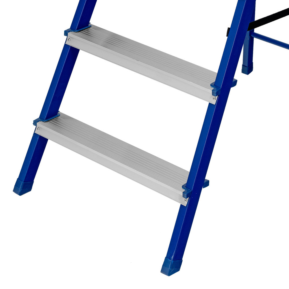 Стремянка, 6 ступеней, стальной профиль, алюминиевые ступени Сибртех (97956)