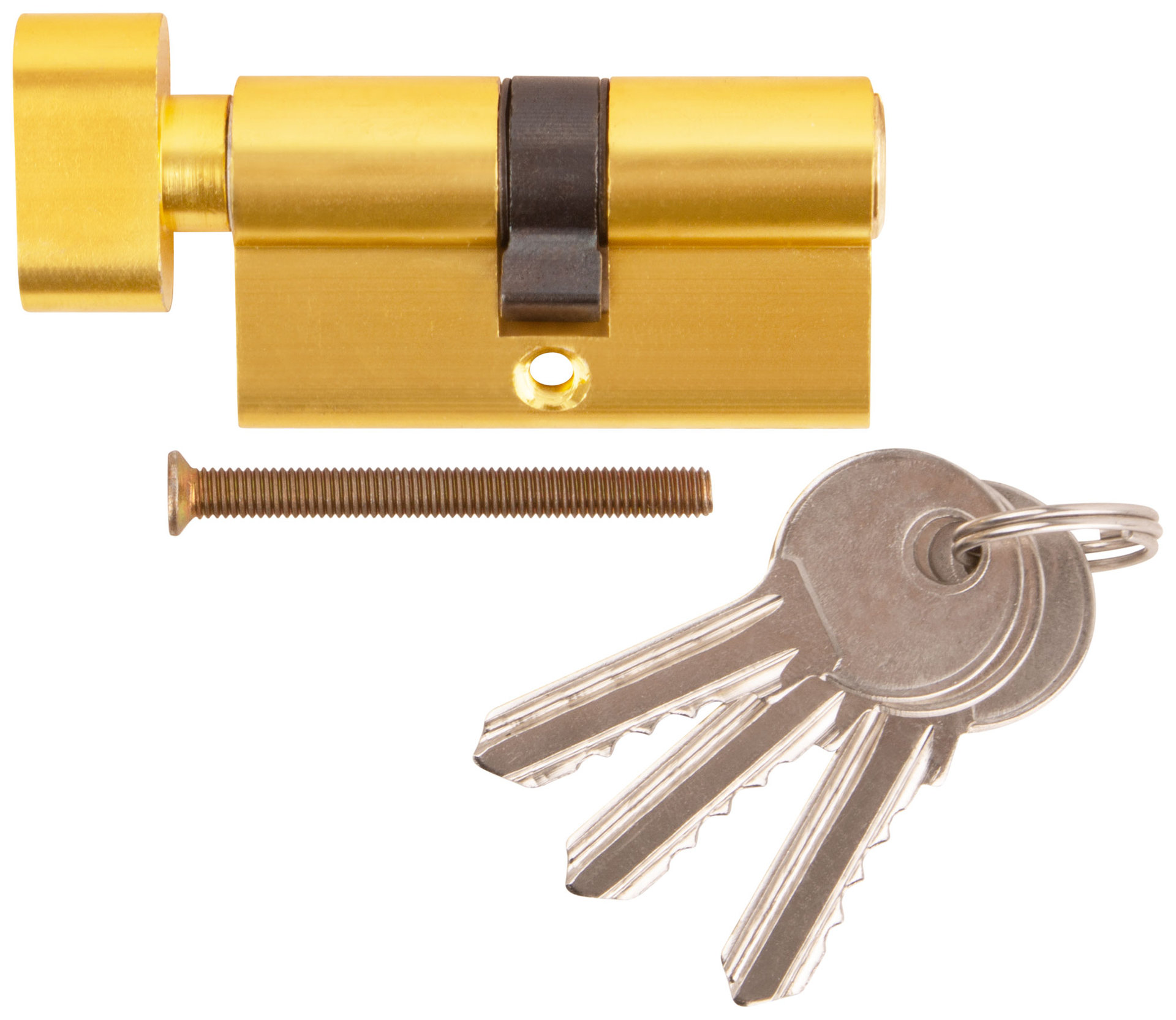 Цилиндровый механизм Фабрика замков 60 мм, ключ-завертка, латунь (67214)