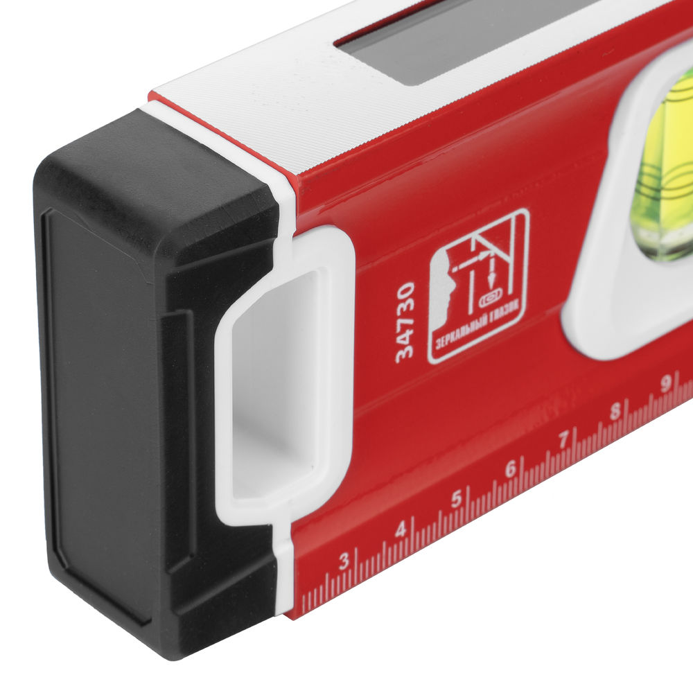 Уровень алюминиевый, магнит, фрезерованный, 3 глазка (1 зеркальный) 400 мм Matrix (34730)