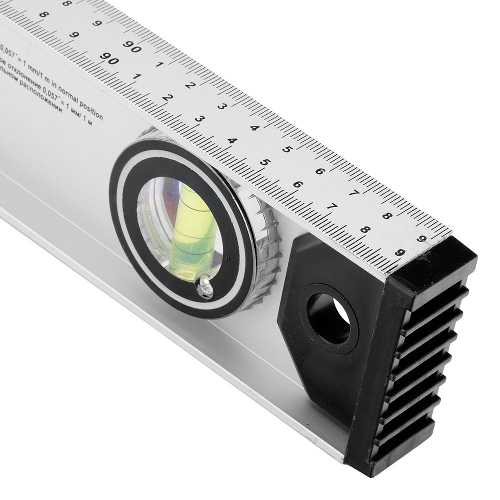 Уровень алюминиевый Рельс, 1000 мм, 3 глазка (1 поворотный) Matrix (34029)