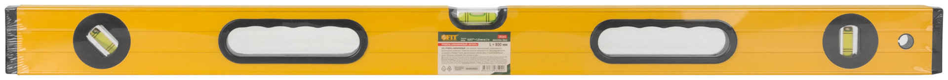 Уровень Янтарь, 3 глазка, ручки, усиленный корпус, фрезер. рабочая грань, шкала 800 мм (18163)