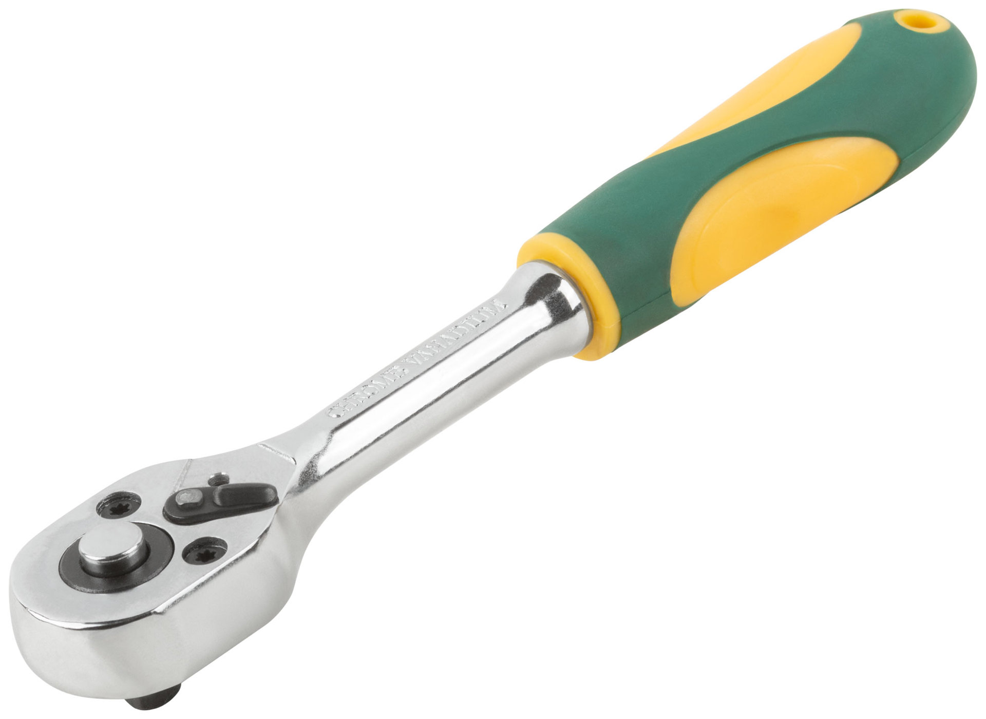 Вороток (трещотка) CrV механизм, пластиковая прорезиненная ручка 1/4, 24 зубца