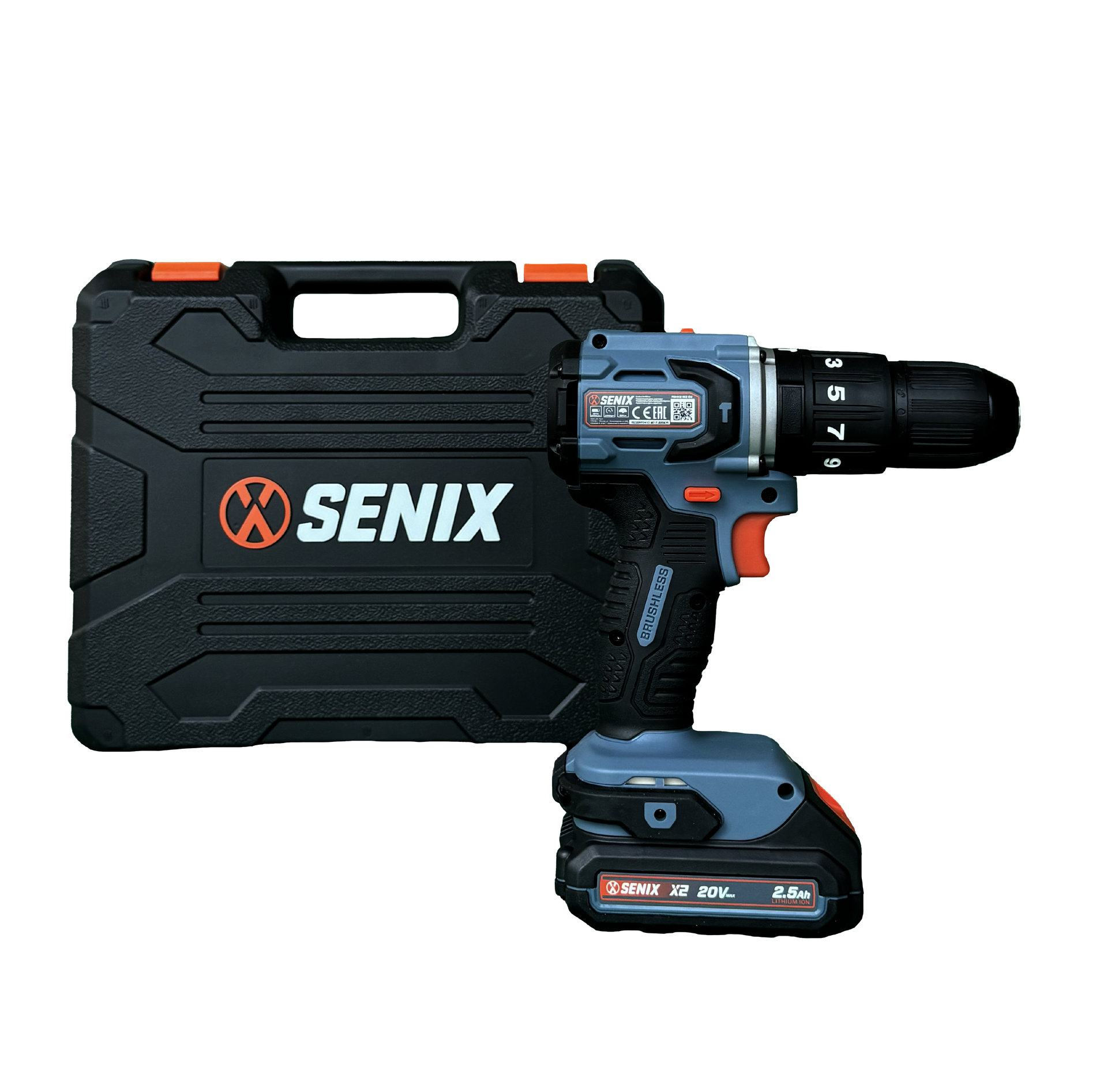 Ударная дрель-шуруповерт, 60 Нм, 2х2,5Ач, ЗУ, кейс X2 20В