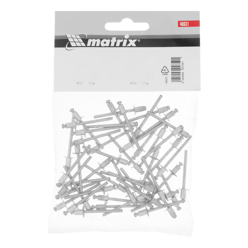 Заклепки, 4.0 х 6 мм, 50 шт. Matrix (40631)