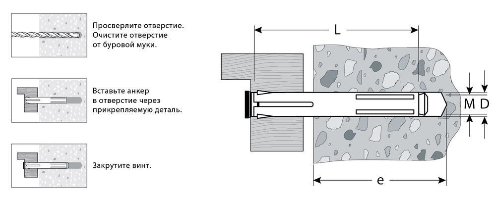 Анкер рамный 10?202 мм, 25 шт ЗУБР 302232-10-202