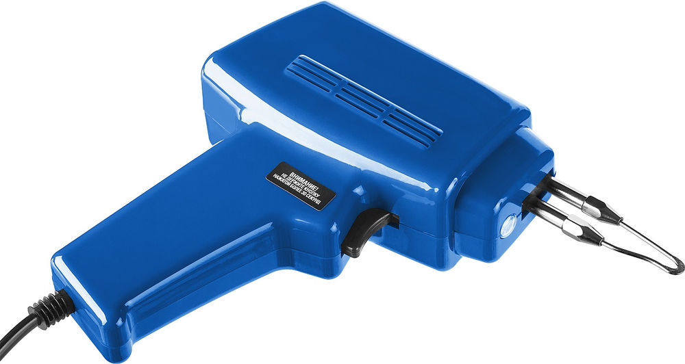 Паяльник импульсный 150 Вт, в наборе: нагрев 6 сек., канифоль, припой, 2 сменных жала ЗУБР Профессионал 55412-H4_z01