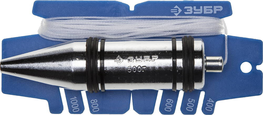 Отвес строительный 5 м, 500 г, хромированная поверхность, с безопасным наконечником ЗУБР 06347-50_z01