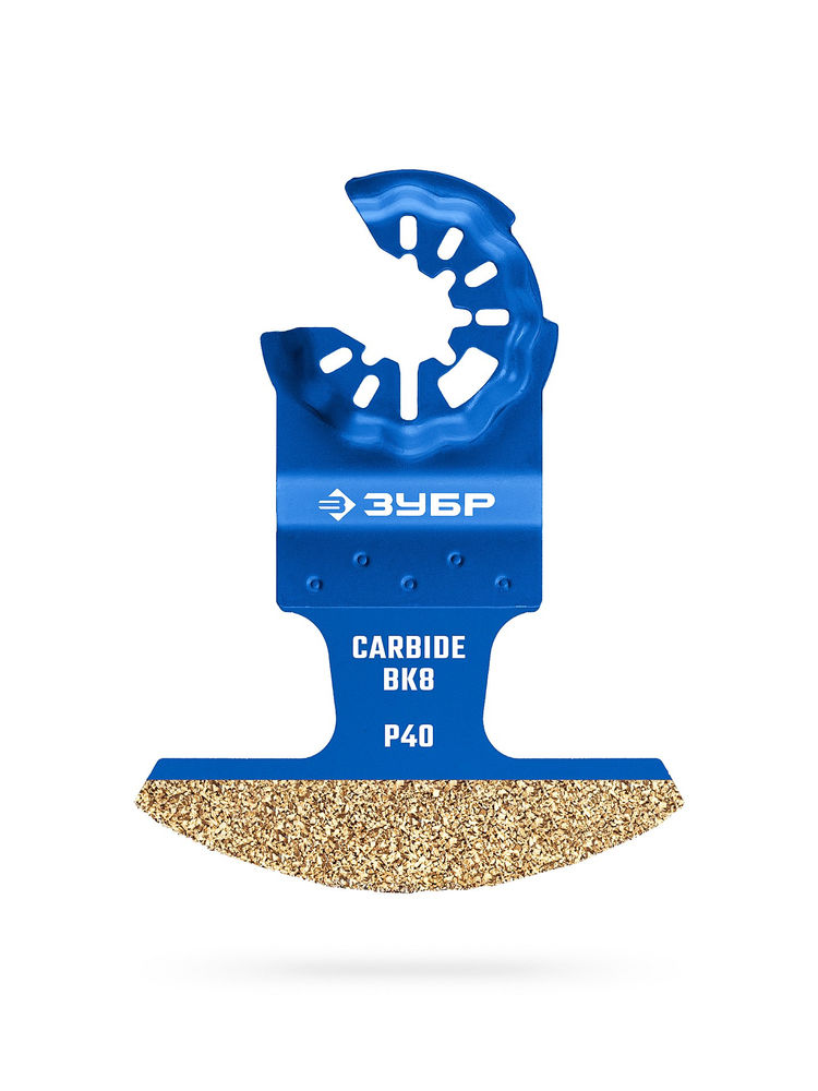 Полотно CARBIDE ВК8 Р40 70 x 2.6 мм с твердосплавной крошкой: керамика, кирпич, пенобетон ЗУБР StarQuick 15581-70-2.6