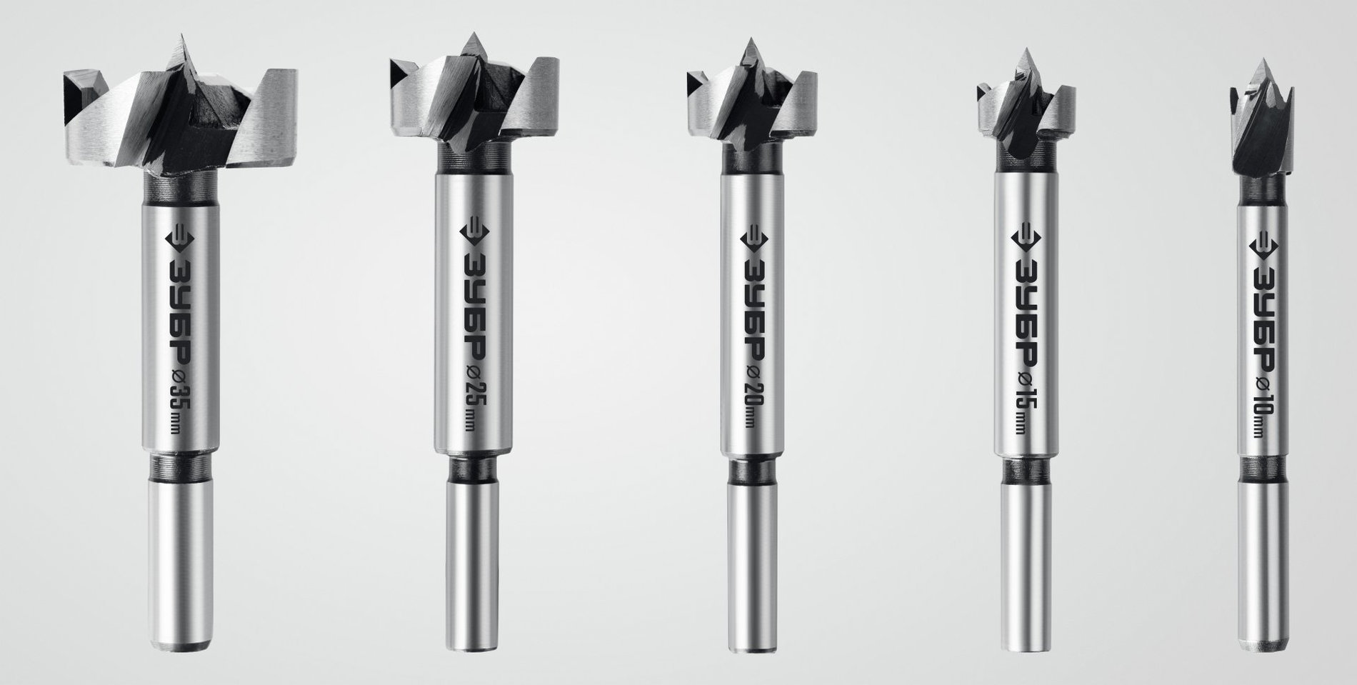 ЗУБР Форстнер 5 шт: 10-15-20-25-35 мм, набор сверл Форстнера по дереву, фанере, ДСП (2994-H5_z01)