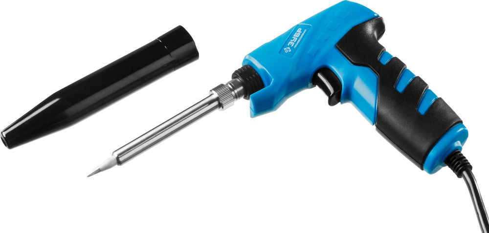 Электропаяльник 30/130 Вт, конус, керамический нагреватель, пистолетная рукоятка ЗУБР ТУРБО Профессионал 55408_z01