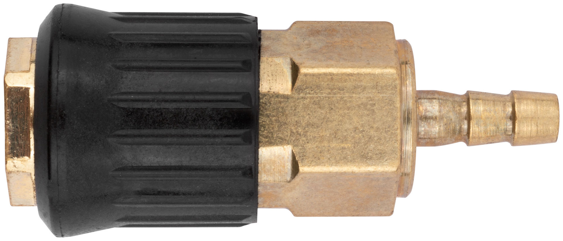 Адаптер быстросъемный с запорным клапаном с елочкой 6 мм (81155)