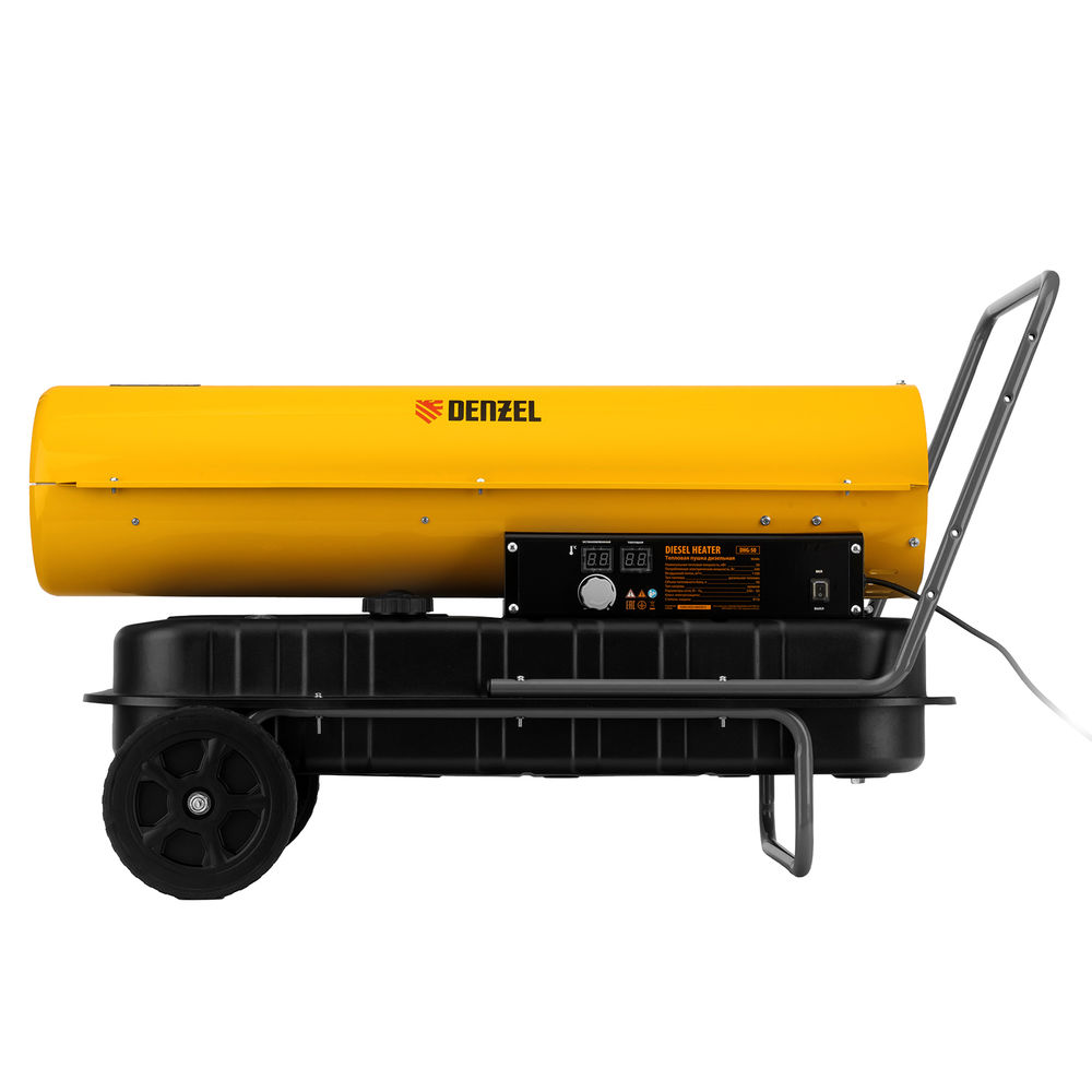Дизельная тепловая пушка DHG-50, 50 кВт, 1100 м3/ч, прямой нагрев Denzel (96486)