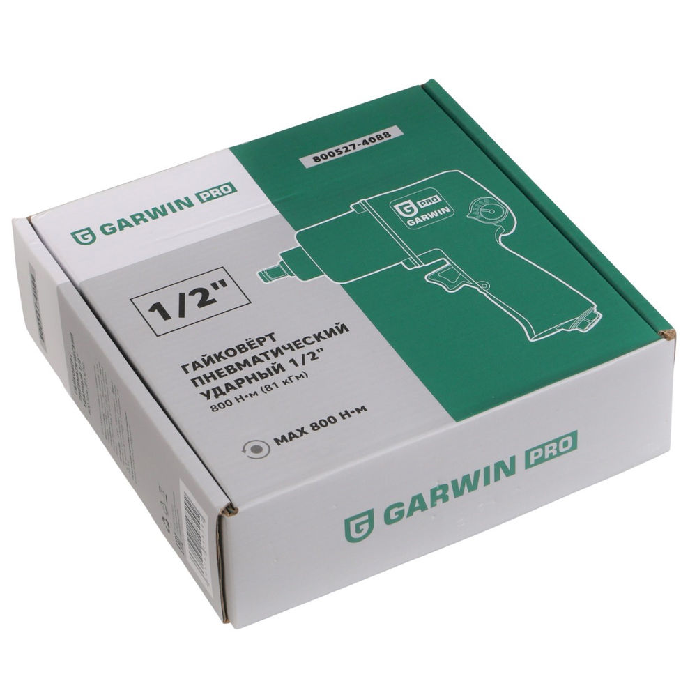 Гайковерт пневматический ударный 1/2 800 Нм, GARWIN PRO, 800527-4088