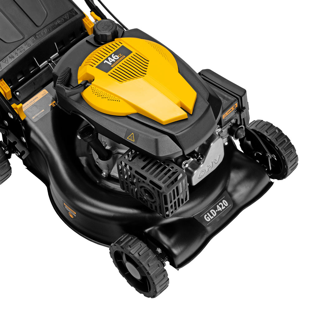 Газонокосилка бензиновая GLD-420, 146 см3, ширина 42 см, 40 л Denzel (58805)