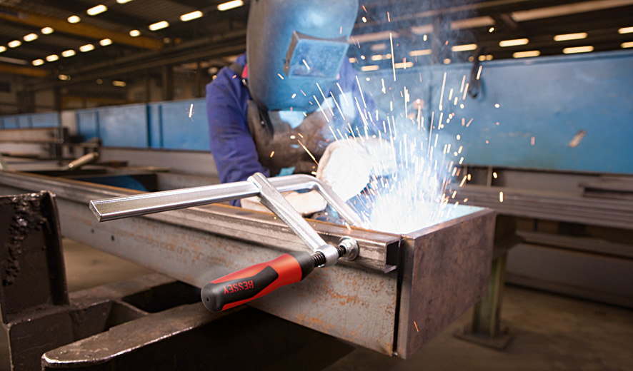 Струбцина цельнометаллическая 200/100, 6 кН, 2К ручка GZ20-2K BE-GZ20-2K