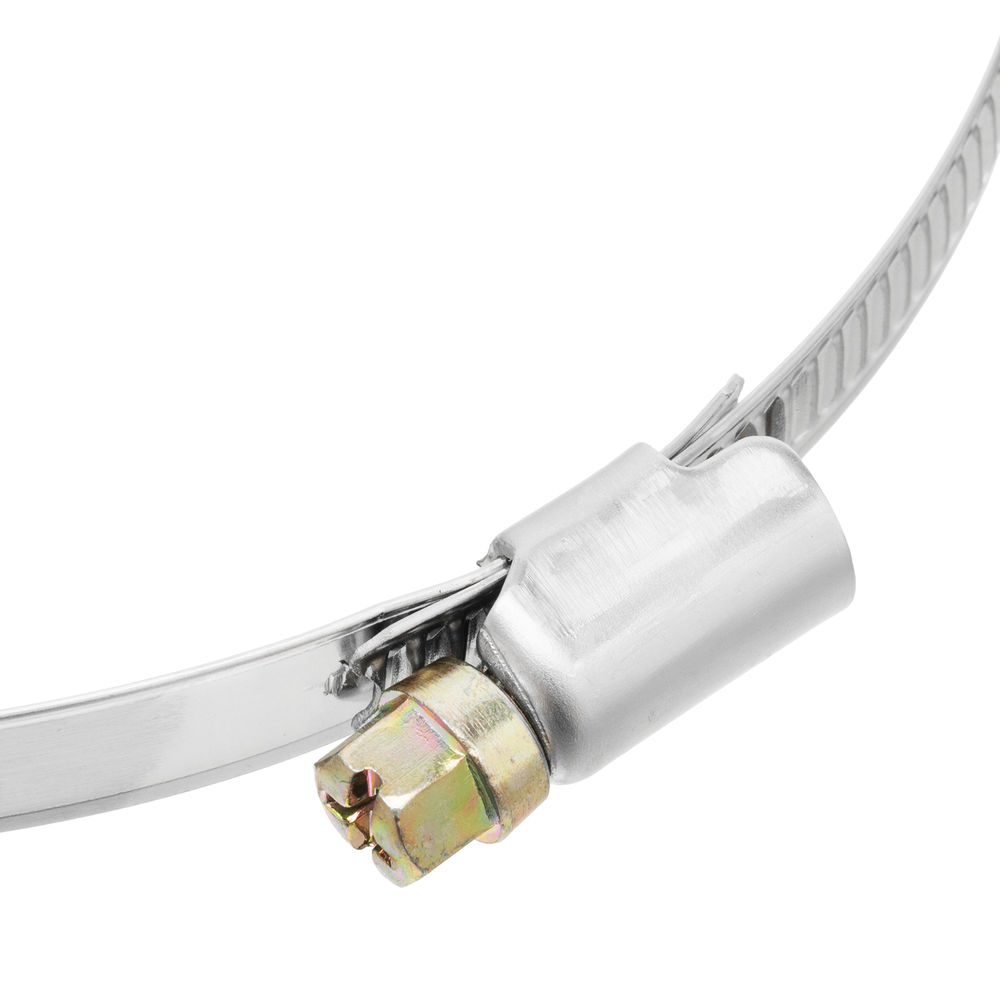 Хомуты нержавеющая сталь, Стандартное болтовое крепление 100-120 мм, 25 штук в упаковке, ширина 9 мм Сибртех (47589)