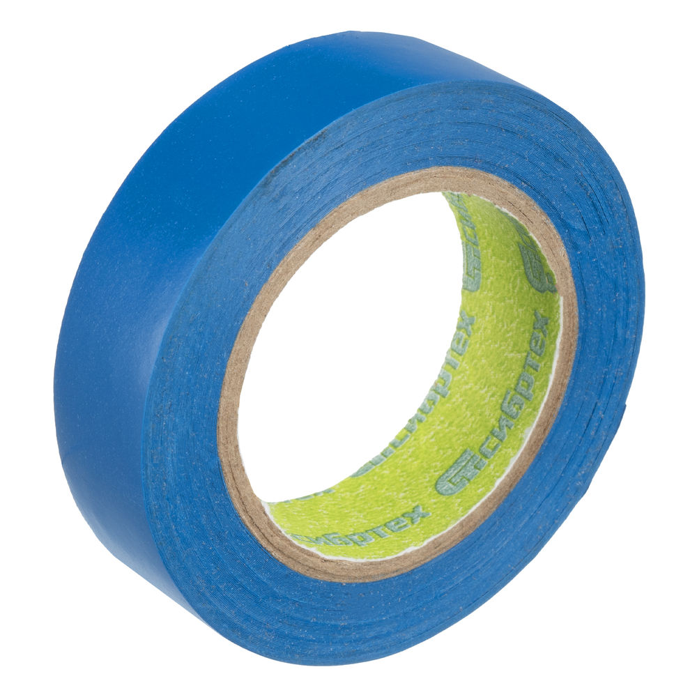 Изолента ПВХ, 15 мм х 10 м, синяя Сибртех (88787)