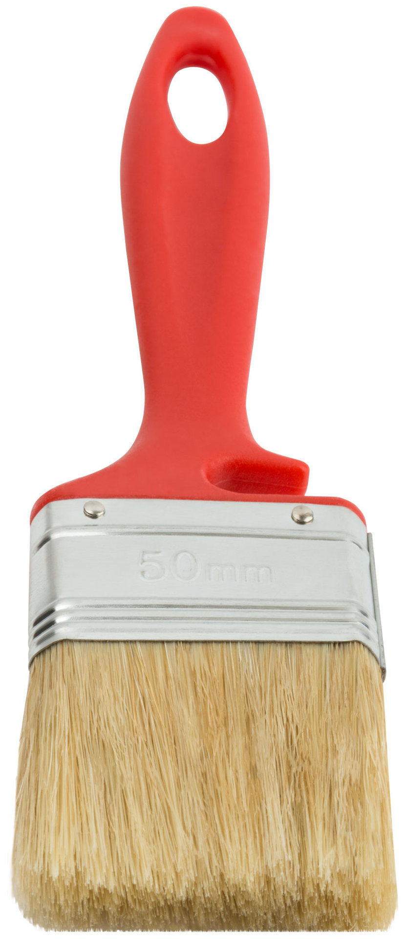 Кисть флейцевая Крафт, натур.светлая щетина, пластиковая ручка с выемкой 50 мм (00843)